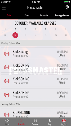 Focusmaster Fitness Screenshot 1