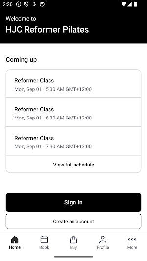 HJC Reformer Pilates Screenshot 1
