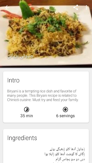 Rice Recipes in Urdu Screenshot 2