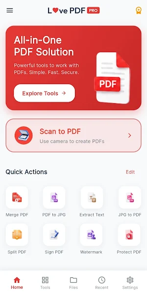 Love PDF Pro: PDF Editor Screenshot 0