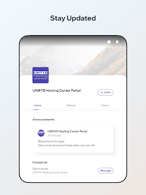 UNIFYD Healing Center Portal Screenshot 3
