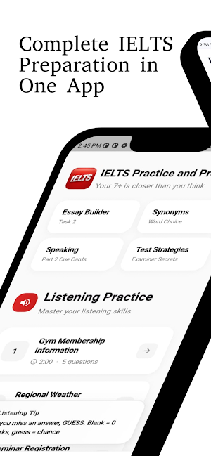 IELTS Mock Tests & Practice Screenshot 1