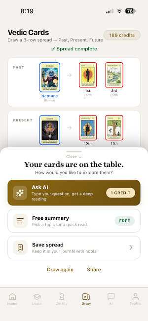 Vedic Cards Screenshot 3