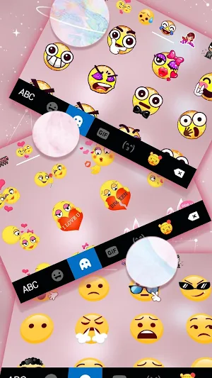 Pink Planets Keyboard Theme Screenshot 3