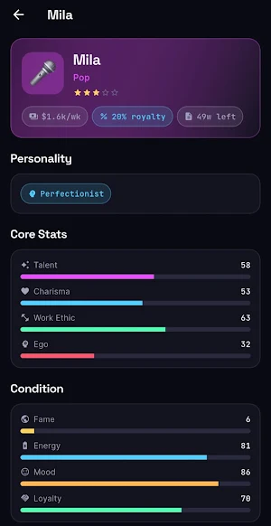 Music Tycoon: Label Manager Screenshot 1
