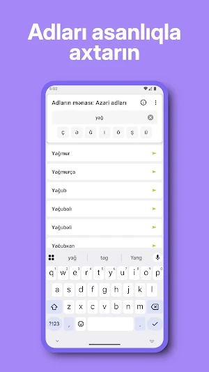 Adların mənası: Azəri adları Screenshot 2