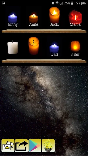 Candles and flowers Screenshot 0