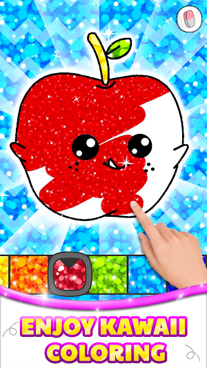 Kawaii Glitter Coloring Book Screenshot 3