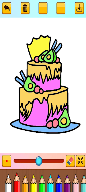 Birthday Cake Coloring Screenshot 3