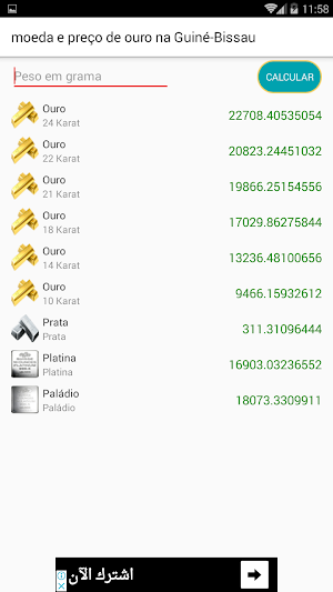 Moeda e Preço do Ouro na Guiné-Bissau Screenshot 3