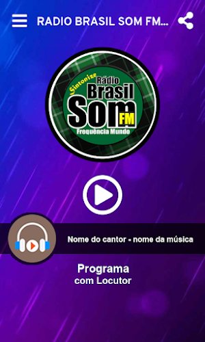 Rádio Brasil Som FM Frequência Mundo Screenshot 0