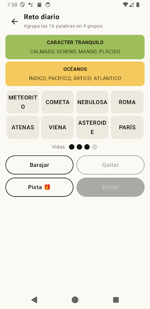Conexiones Diarias: 4 Palabras Screenshot 3