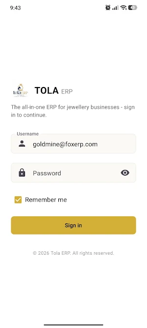 Tola ERP Screenshot 0