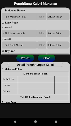 Penghitung Kalori Makanan Screenshot 1