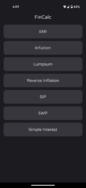 FinCalc Screenshot 1