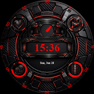 Carbon Black Watch Face Screenshot 0