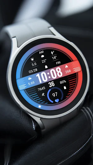ZKin Watch Red Blue Sports Screenshot 1