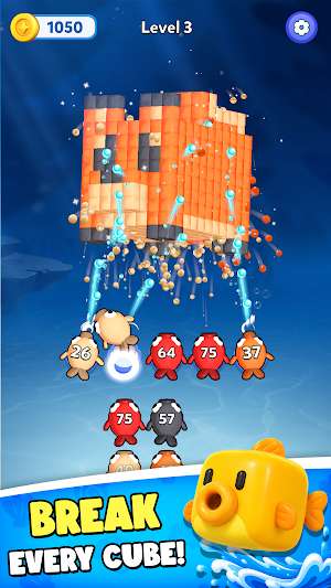 Water Land: Fish & Cube Screenshot 0