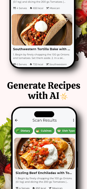 Dishify: AI Recipe Generator Screenshot 1