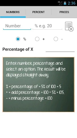 Percentages Screenshot 0