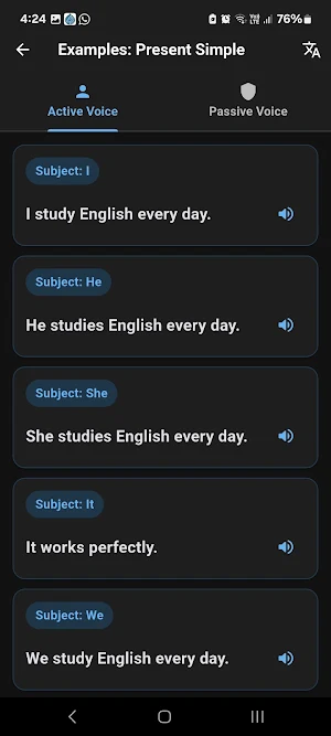 English Tenses Screenshot 2