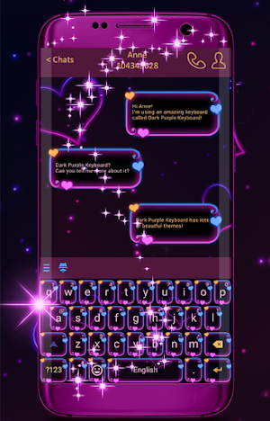 Purple Keyboard Theme Screenshot 2