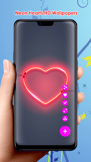 Neon Hearts HD Wallpapers Screenshot 0