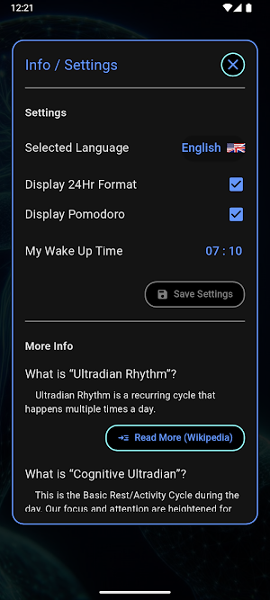 Cognitive & Sleep Ultradian Screenshot 2