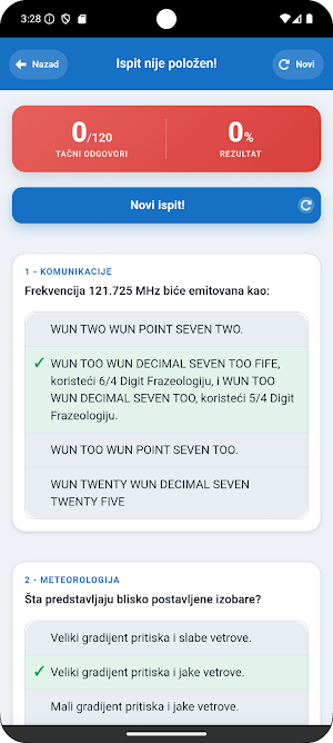 Kviz za ispit PPL(A) - Srpski Screenshot 3