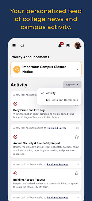 mySMCM | St. Mary's College MD Screenshot 1