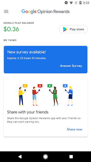 Google Opinion Rewards Screenshot 1
