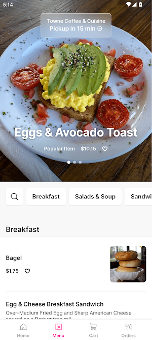 Towne Coffee & Cuisine Screenshot 1