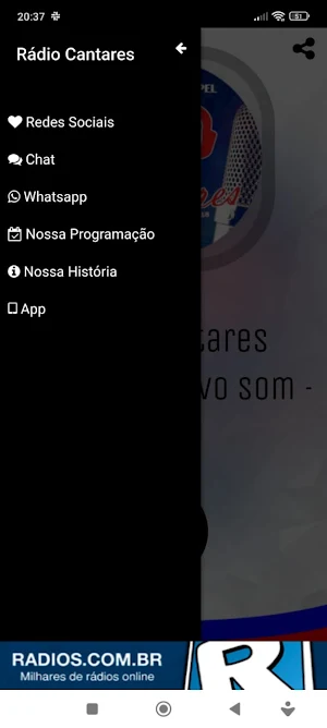 Web Rádio Gospel Cantares Screenshot 3
