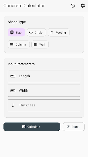 Concrete Calc: Volume & Bags Screenshot 0