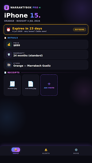 Warranty & Receipt Tracker Screenshot 1