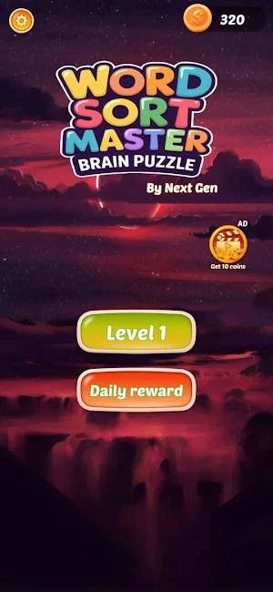 Word Sort Master-Brain Puzzle Screenshot 1