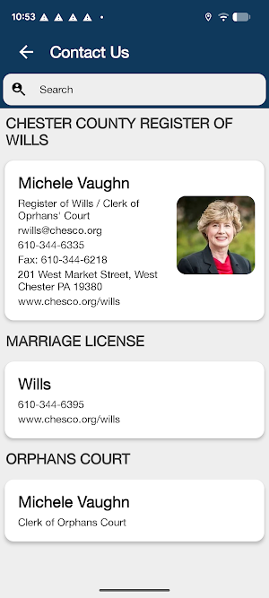 ChesCo Register of Wills Screenshot 1