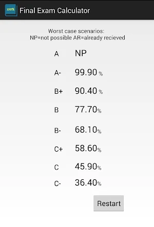 Final Exam Calculator Screenshot 3