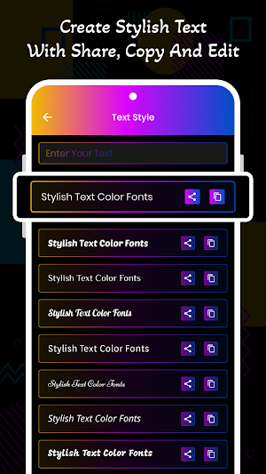 Stylish Text-Color Fonts Screenshot 1