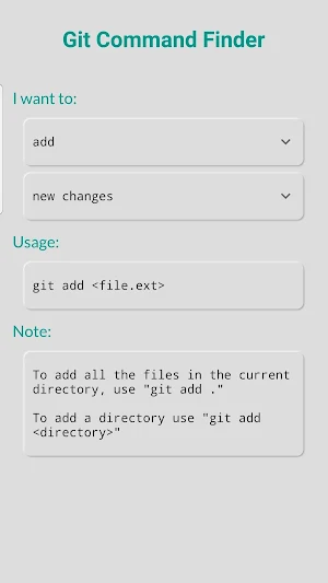 Git Command Finder Screenshot 1