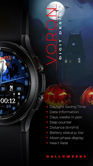 Voron "Halloween 3" Watch Face Screenshot 1