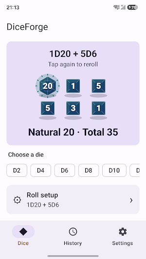 DiceForge: RPG Dice Screenshot 2