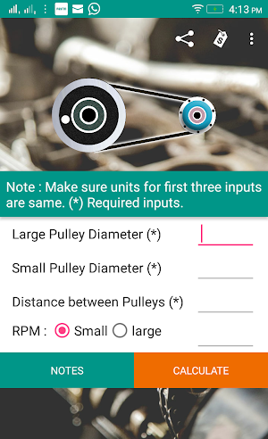 Pulley Calculator Screenshot 0