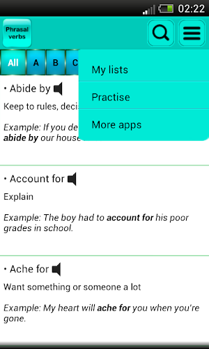 Phrasal verbs Screenshot 2