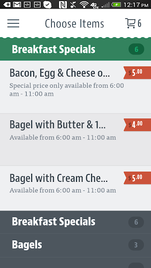 Liberty Bagels Screenshot 2