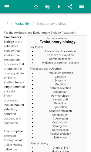 Evolutionary biology Screenshot 2
