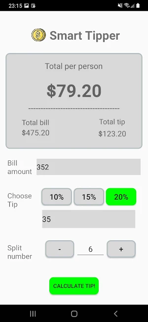 Smart Tipper - Calculate tip! Screenshot 3