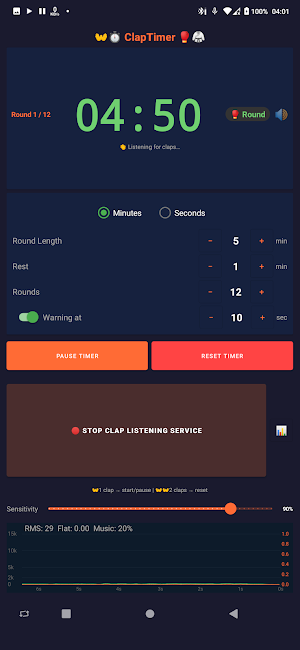 ClapTimer - BJJ Boxing Timer Screenshot 3
