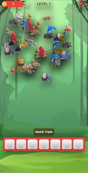 Match Triple 3D - Animals Screenshot 1