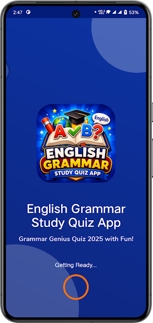 English Grammar Study Quiz App Screenshot 0